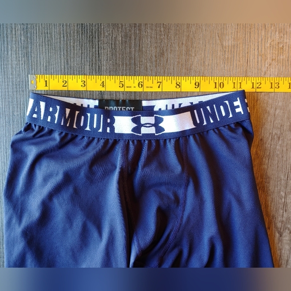 Under Armour Men’s HeatGear Sonic Compression Shorts Navy Blue White Size Medium - Picture 9 of 14
